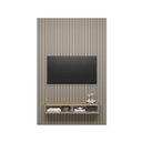 Ver imagem 7 de Painel Ripado Modular 180cm Ozero Mdp/mdf Nicho Arredondado Gris/tauari Fosco G77 - Gran Belo