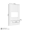 Ver imagem 4 de Painel Ripado Modular 180cm Ozero Mdp/mdf Nicho Arredondado Gris/tauari Fosco G77 - Gran Belo
