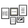 Conjunto 5 Quadros Decorativos Frases Love e Mapa Los Quadros - 1