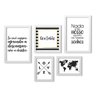 Conjunto 5 Quadros Decorativos Frases Love e Mapa Los Quadros - 1