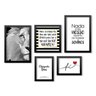 Conjunto 5 Quadros Decorativos Leão e Frases Los Quadros - 1