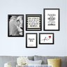 Conjunto 5 Quadros Decorativos Leão e Frases Los Quadros - 2