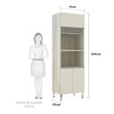 Ver imagem 2 de Paneleiro 70Cm 2 Nichos Para Microondas C/ Grade Superior De