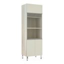 Ver imagem 1 de Paneleiro 70Cm 2 Nichos Para Microondas C/ Grade Superior De