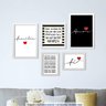 Conjunto 5 Quadros Decorativos Frases Família Amor e Fé Los Quadros - 2