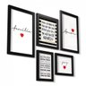 Conjunto 5 Quadros Decorativos Família Amor Fé e Frases Los Quadros - 3
