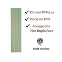 Ver imagem 3 de Kit Revestimento Ripado 20 Placas Adesiva 45 X 11 Cm em Mdf:verde