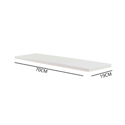 Prateleira Suporte Invisível Flutuante 70cm Branca Laqueada Pintada Mdf Reta Lisa Decoração - Organi - 3