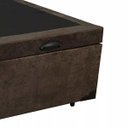 Ver imagem 3 de Base Box Baú Casal Blindado Suede Marrom 138x188x41cm