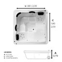 Ver imagem 2 de Spa Quadrado Nova Iorque Padrão com Hidro em Acrílico