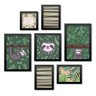 Conjunto 7 Quadros Decorativos Bicho Preguiça Los Quadros - 1