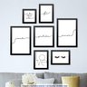 Conjunto 7 Quadros Decorativos Amor Saúde e Gratidão Los Quadros - 2