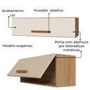 Ver imagem 4 de Armario Aereo Geladeira 79 cm Mara Savana Preto Mobbs
