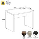 Ver imagem 3 de Plataforma Trabalho 90cm X 60cm 1 Cx de Tomada Pé Painel F5 Cor:macadâmia com Branco