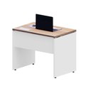 Ver imagem 5 de Plataforma Trabalho 90cm X 60cm 1 Cx de Tomada Pé Painel F5 Cor:macadâmia com Branco