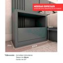 Ver imagem 4 de Cabeceira Casal e 2 Mesas C/ Gaveta e Nicho Mdf sob Medida Cor:cinza Sagrado