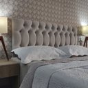 Ver imagem 1 de Cabeceira Cama Queen Capitonê 1896 Suede Bege 60 Rbl
