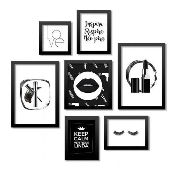 Conjunto 7 Quadros Decorativos Vaidade Feminina Los Quadros - 1