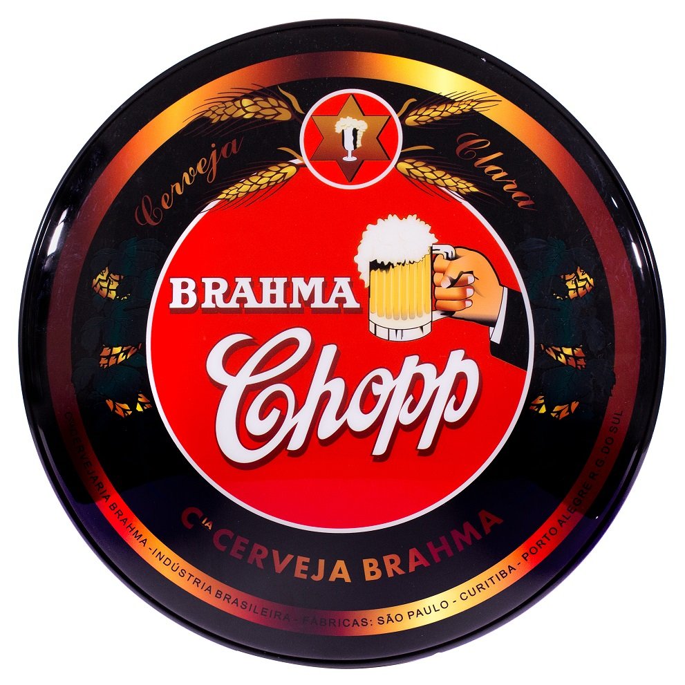 Luminoso de Parede Cerveja Brahma Chopp Retrô Vintage P Bar, Garagem, Churrasqueira, Espaço Gourmet