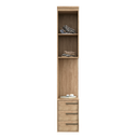 Ver imagem 3 de Módulo Mesa de Cabeceira MDF Esquerdo 3 Gavetas Lotus Belmax:Carvalho