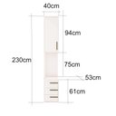 Ver imagem 5 de Módulo Mesa de Cabeceira MDF Esquerdo 3 Gavetas Lotus Belmax:Carvalho