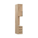 Ver imagem 2 de Módulo Mesa de Cabeceira MDF Esquerdo 3 Gavetas Lotus Belmax:Carvalho