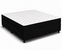 Ver imagem 1 de Kit Cama Box Baú Casal 138x188 cm + Colchão D33 Casal 14 cm Preto Suede