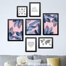 Conjunto 7 Quadros Decorativos Folhagens Mapa e Coração Los Quadros - 2