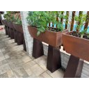 Ver imagem 1 de Vaso Planta 100x30 Jardineira Floreira Suporte Polietileno BGPLASTICOS V5100S AREIA 001