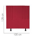 Ver imagem 3 de Cabeceira Estofada Grécia 100CM Solteiro Suede Vermelho - D A DECOR