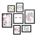 Ver imagem 1 de Conjunto 7 Quadros Decorativos Abstrato Floral Los Quadros