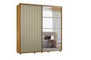 Ver imagem 4 de Guarda Roupa Monet Mdf-c/ Espelho-2 Porta de Correr C/ Amortecimento-4 Gavetas C/ Corrediças Telescó