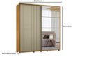 Ver imagem 2 de Guarda Roupa Monet Mdf-c/ Espelho-2 Porta de Correr C/ Amortecimento-4 Gavetas C/ Corrediças Telescó
