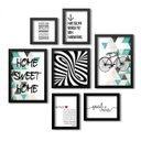 Ver imagem 1 de Conjunto 7 Quadros Decorativos Bicicleta Vintage Frases Los Quadros