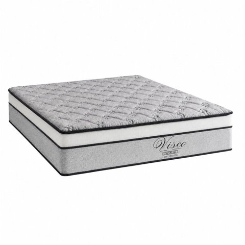 Colchão Viúva Sr Life Visco Molas Ensacadas Espuma D45 128x188x38cm Cinza