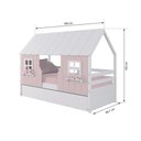 Ver imagem 3 de Bicama Casinha Encantada Madeira Maciça Rosa/ Branco Megamobilia