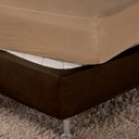 Ver imagem 1 de Saia Box Fit Cama de Casal Capa com Elástico Malha Helanca Se Ajusta Ao Box 1 Pç:marrom