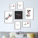 Ver imagem 2 de Conjunto 7 Quadros Decorativos Frases Fé Saúde e Gratidão Los Quadros