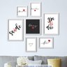 Conjunto 7 Quadros Decorativos Frases Fé Saúde e Gratidão Los Quadros - 2
