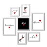 Conjunto 7 Quadros Decorativos Frases Saúde Fé e Amor Los Quadros - 1