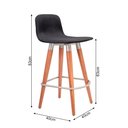 Ver imagem 6 de Kit 4 Banquetas Baixas Linea Aço Champanhe para Cozinha Balcao Ilha Gourmet Design - Preto Assento