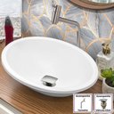 Ver imagem 2 de Cuba Pia Banheiro Sophia Torneira DL08 Valvula Inox Click Branco