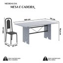 Ver imagem 3 de Conjunto para Sala de Jantar com 8 Cadeiras Lara Preto/Cinza