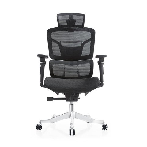 Cadeira Presidente Premium Telada Braço 5d Syncron Alumínio g0035
