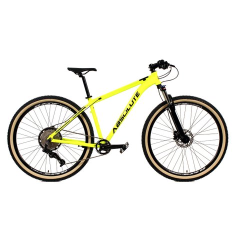 Bicicleta 29 Absolute Nero 4 12v Trava K7 11/50 Freios Hidráulicos Kit 1x12 - Amarelo Tam.19