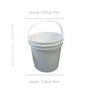 Ver imagem 6 de Balde Alça Plastica com Tampa Hermetica 10 Litros 05 Peças