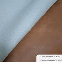 Ver imagem 2 de Cama Japonesa com Cabeceira Seo Yun Casal Courino Caramelo / Linho Off White - Sallar Home