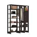 Ver imagem 1 de Closet Multi Yes Com Cabideiro Porta E 12 Prateleiras Nova Mobile Grafite Intenso