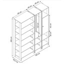 Ver imagem 3 de Closet Multi Yes Com Cabideiro Porta E 12 Prateleiras Nova Mobile Grafite Intenso