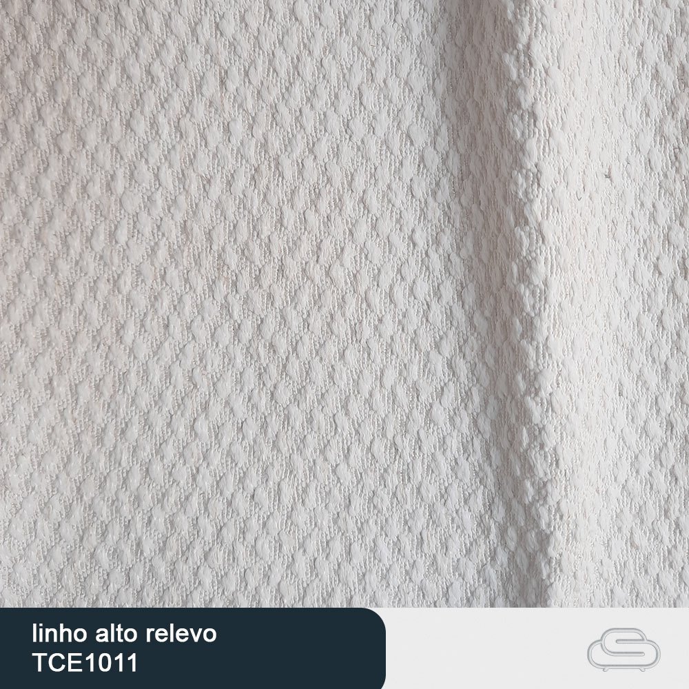 Sofá 2 Lugares 252cm Bipartido West Pu Caramelo| Linho Alto Relevo Off White - Sallar Home - 4